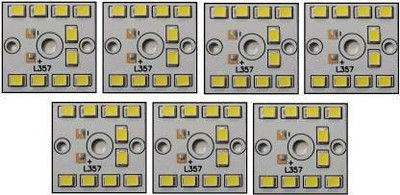 ROOPREKHA 7 Pcs 9 Watt MCPCB LED Bulb Raw Material CoolDay WHITE Color Light Electronic Hobby Kit