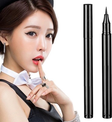 MYEONG Sweat proof Black Eye Liner Black Automatic Eyeliner Long Lasting Waterproof Eye Liner Pen 2.5 g(JET BLACK)