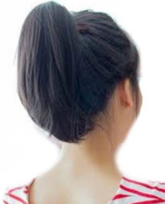 Alizz real feel soft hair thread wrap around small ponytail natural black Hair Extension