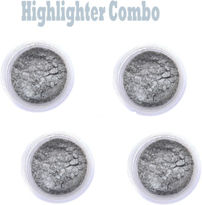 ADJD Perfect Gray Shimmer Finish Highlighter 10G Pack OF 4 Highlighter(Gray)