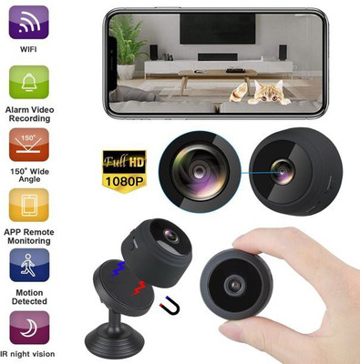 AVOIHS Spy Camera Mini WiFi Wireless Full HD 1080P with Night Vision Small Nanny Cameras for Home Office Room Car Security Live Streaming Through Android/iOS Motion Detection, Magnetic Cloud Camera Security Camera(64 GB, 1 Channel)