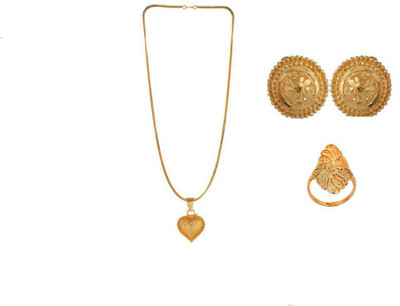 Weldecor Brass Gold-plated Gold Jewellery Set(Pack of 1)
