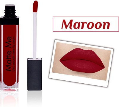 lintip Non Transfer Waterproof Liquid Lip Color With Long Stay & Matte Finish(Maroon, 6 ml)