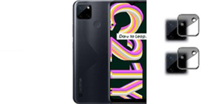 DAFFIN Back Camera Lens Glass Protector for REALME C21Y LENS(Pack of: 2)