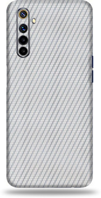 Jeeva Creation Realme 6i, real me 6i Mobile Skin(Ultra Super Silver Carbon Fiber Skin With High Matte Finish.)