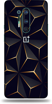 AsSkin One Plus 8 Pro, oneplus 8 pro Mobile Skin(Ultra Super Black Abstract Shape Skin With High Gloss Finish).0786)