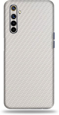 Jeeva Creation Realme 6i, real me 6i Mobile Skin(Ultra Super White Carbon Fiber Skin With High Matte Finish.)