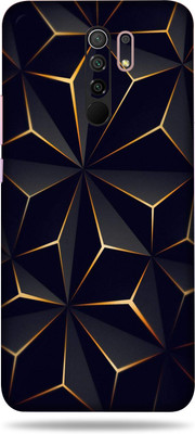 BUGGU Redmi 9 Prime, redmi 9 prime Mobile Skin(Ultra Super Black Abstract Shape Skin With High Matte Finish., Mobile Skin (Back+Side+Camera))