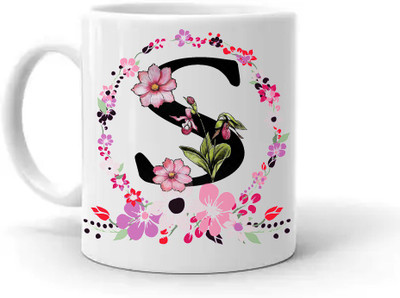 Ser Ak Alphabet S Designer Ceramic Coffee Mug(325 ml)