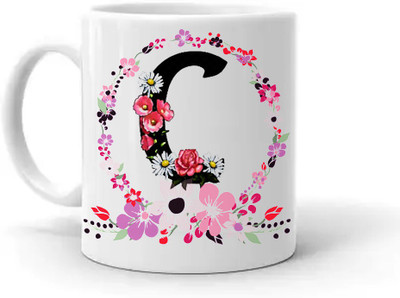 Ser Ak Alphabet C Designer Ceramic Coffee Mug(325 ml)