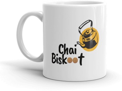 PrintZilla Chai Biskoot Printed Ceramic Coffee Mug(330 ml)