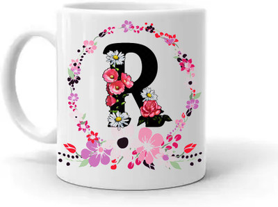 Ser Ak Alphabet R Designer Ceramic Coffee Mug(325 ml)