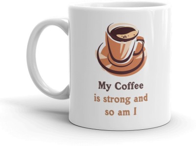 PrintZilla Coffee Quote Printed Ceramic Coffee Mug(330 ml)