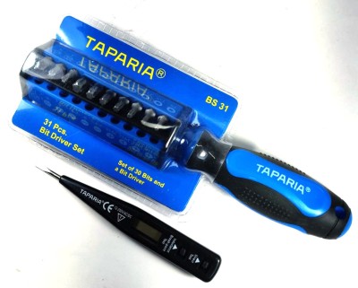 TAPARIA BS-31 31 Piece Steel Bit Screw Driver Set MDT-81 Digital Tester Pack of 2 Hand Tool Kit(2 Tools)