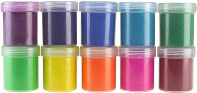 RCREATIONS Pack of 10 Rangoli Powder(Multicolor)