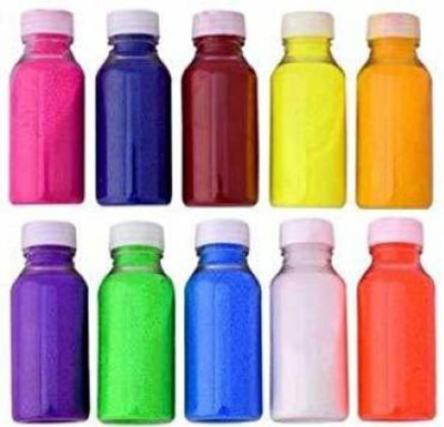 RCREATIONS Pack of 10 Rangoli Powder(Multicolor)