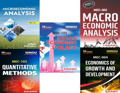 MEC-101 : Microeconomic Analysis MEC-002 : Macroeconomic Analysis MEC-103 : Quantitative Methods MEC-004 : Economics Of Growth And Development MEC-105 : Indian Economics Policy(Paperback, GPH Panel of Experts)