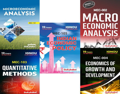 MEC-101 : Microeconomic Analysis MEC-002 : Macroeconomic Analysis MEC-103 : Quantitative Methods MEC-004 : Economics Of Growth And Development MEC-105 : Indian Economics Policy(Paperback, GPH Panel of Experts) MEC-101 : Microeconomic Analysis MEC-002 : Macroeconomic Analysis MEC-103 : Quantitative Methods MEC-004 : Economics Of Growth And Development MEC-105 : Indian Economics Policy(Paperback, GPH Panel of Experts)