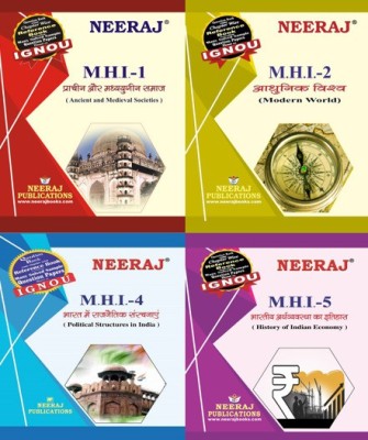IGNOU MHI-01 : Ancient And Medieval Societies MHI-02 : Modern World MHI-04 : Political Structures In India MHI-05 : History Of Indian Economy(Paperback, Hindi, Experts Panel of Neeraj Publication) IGNOU MHI-01 : Ancient And Medieval Societies MHI-02 : Modern World MHI-04 : Political Structures In India MHI-05 : History Of Indian Economy(Paperback, Hindi, Experts Panel of Neeraj Publication)