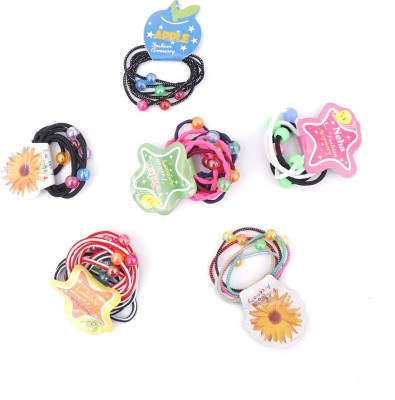 Honbon Rubber band Elastic Hair Colourful Rubber Head Bands for Kids/Toddlers Ponytail Holder Random Design & Multicolour ( Pack of 40 Pieces ) Rubber Band(Multicolor)