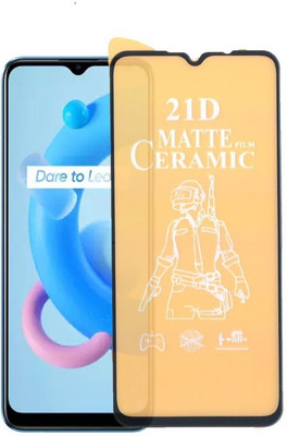 Bigil Edge To Edge Tempered Glass for Realme C11 2021, (Premium Matte Edge To Edge Full Glue With Camera Cut)(Pack of 1)