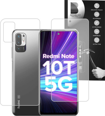 DESIBUZZ Front and Back Screen Guard for REDMI Note 10T 5G(Pack of 2)