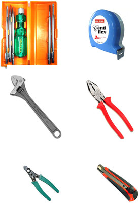 TAPARIA FREEMAN 1621-8 Pliers 210mm 1172-10 Adjustable Wrench 255 mm 812 5in1 Screw Driver Kit WS06 Wire Stripper SK1 Snap off Cutter 3 m Measuring Tape Pack of 6 Combination Screwdriver Set(Pack of 6) TAPARIA FREEMAN 1621-8 Pliers 210mm 1172-10 Adjustable Wrench 255 mm 812 5in1 Screw Driver Kit WS06 Wire Stripper SK1 Snap off Cutter 3 m Measuring Tape Pack of 6 Combination Screwdriver Set(Pack of 6)