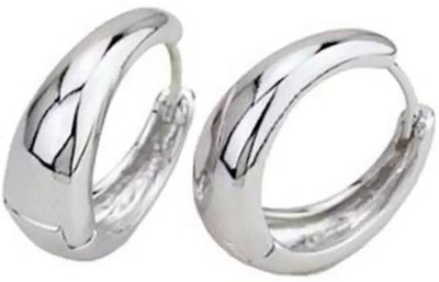 RAUR Silver Kaju Studs Earring for Mens/Boys/Girls/Womens/Unisex Stainless Steel Stud Earring (1 Pair) Metal Huggie Earring