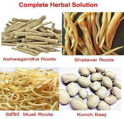 kotaliya Shatavar, Safed Musli, Kaunch Beej & Ashwagandha Seed Seed