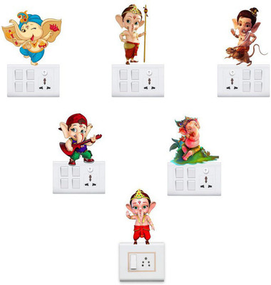 Archi Graphics Studio 25 cm Switch Board Sticker Self Adhesive Sticker(Pack of 6)