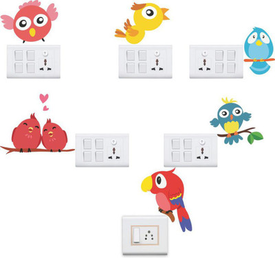 Archi Graphics Studio 25 cm Switch Board Sticker Self Adhesive Sticker(Pack of 6)