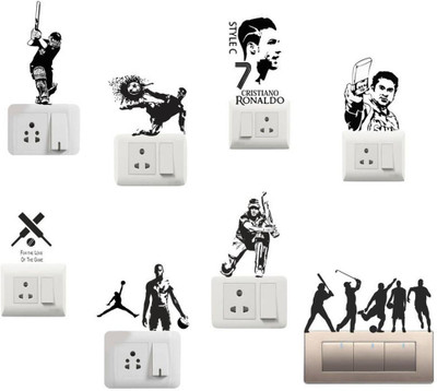 Archi Graphics Studio 25 cm Switch Board Sticker Self Adhesive Sticker(Pack of 8)