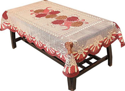 Flavio Interiors Self Design 4 Seater Table Cover(Blue, Polyester)