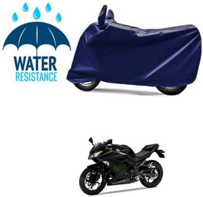 RONISH Waterproof Two Wheeler Cover for Kawasaki(Ninja 300, Blue)