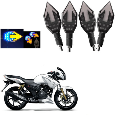 COMICAL Front, Rear LED Indicator Light for TVS Apache RTR 160(Blue, Yellow)