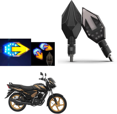 COMICAL Front, Rear LED Indicator Light for TVS Star City(Blue, Yellow)