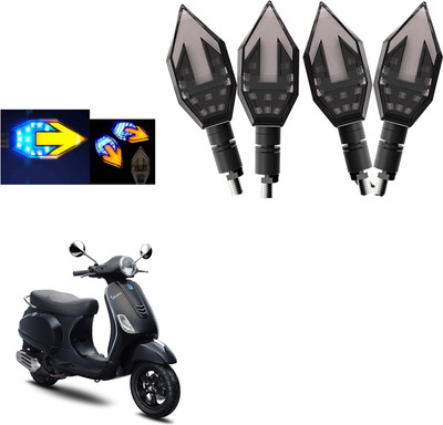 COMICAL Front, Rear LED Indicator Light for Piaggio Vespa LX(Blue, Yellow)