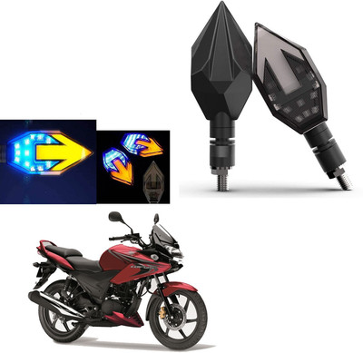 COMICAL Front, Rear LED Indicator Light for Honda CBF 125(Blue, Yellow)