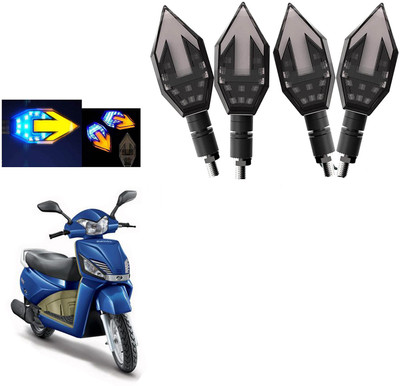 COMICAL Front, Rear LED Indicator Light for Mahindra Gusto(Blue, Yellow)