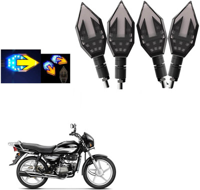 COMICAL Front, Rear LED Indicator Light for Hero Splendor Plus(Blue, Yellow)