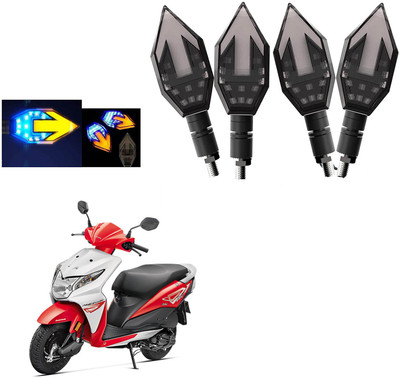 COMICAL Front, Rear LED Indicator Light for Honda Dio(Blue, Yellow)