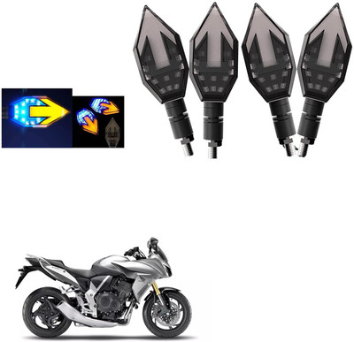 COMICAL Front, Rear LED Indicator Light for Honda CBF 150(Blue, Yellow)