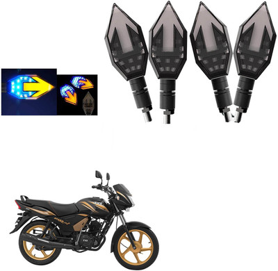 COMICAL Front, Rear LED Indicator Light for TVS Star City(Blue, Yellow)