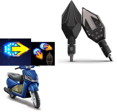 COMICAL Front, Rear LED Indicator Light for Mahindra Gusto(Blue, Yellow)