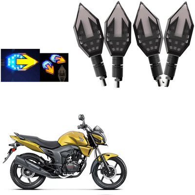 COMICAL Front, Rear LED Indicator Light for Honda CB Trigger(Blue, Yellow)