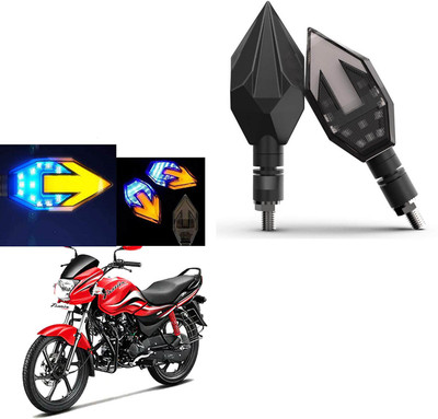 COMICAL Front, Rear LED Indicator Light for Hero Passion Plus(Blue, Yellow)