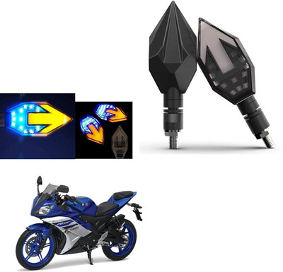 COMICAL Front, Rear LED Indicator Light for Yamaha R15(Blue, Yellow)
