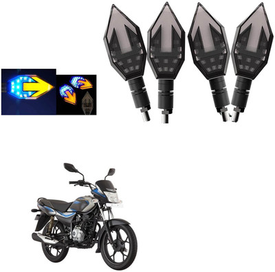 COMICAL Front, Rear LED Indicator Light for Bajaj Platina 125(Blue, Yellow)