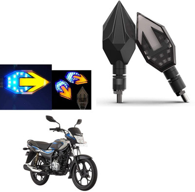 COMICAL Front, Rear LED Indicator Light for Bajaj Platina 125(Blue, Yellow)