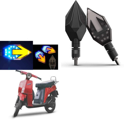 COMICAL Front, Rear LED Indicator Light for Bajaj Sunny(Blue, Yellow)